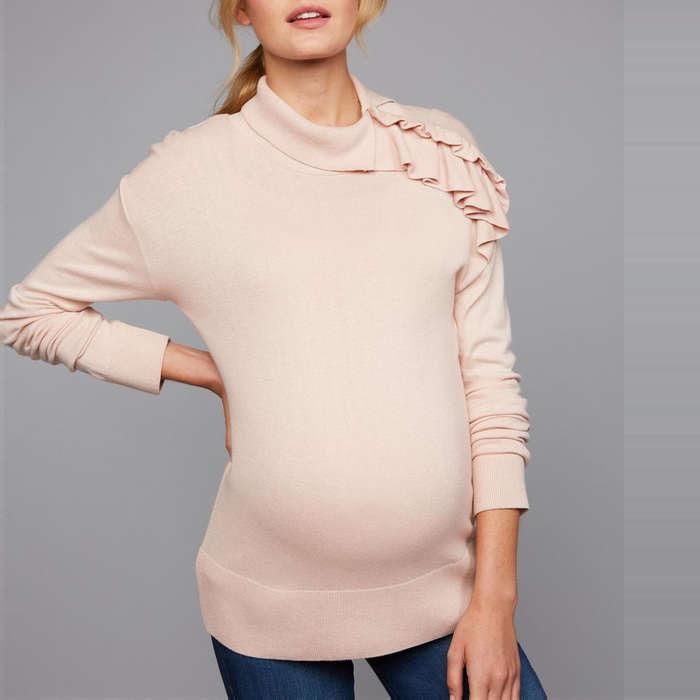Pietro Brunelli Ruffled Maternity Sweater