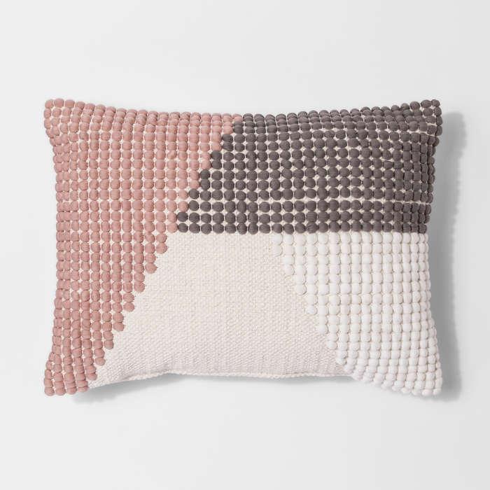 Project 62 Pink Texture Color Block Lumbar Throw Pillow