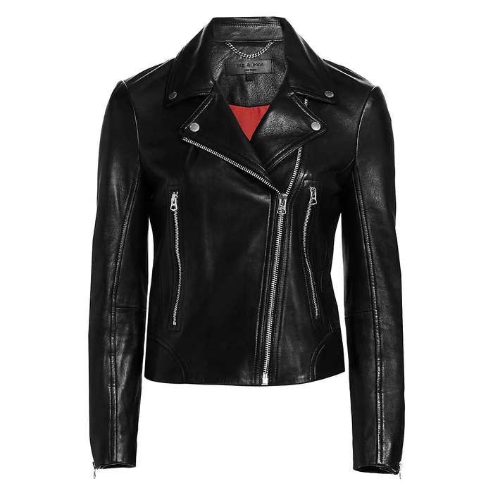 Rag & Bone Mack Leather Moto Jacket