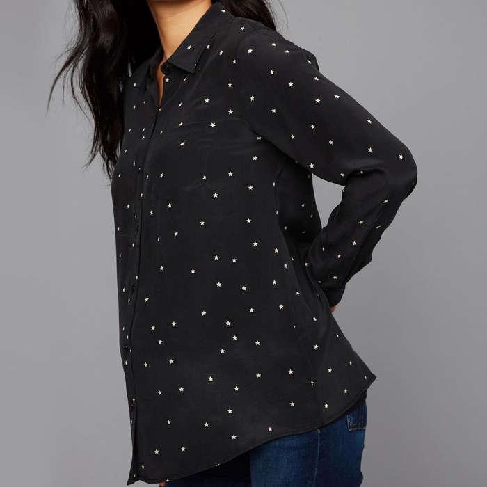 Rails Kate Printed Button Down Maternity Blouse