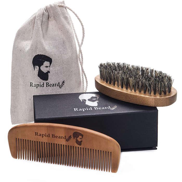 Rapid Beard Beard Brush And Beard Comb Kit