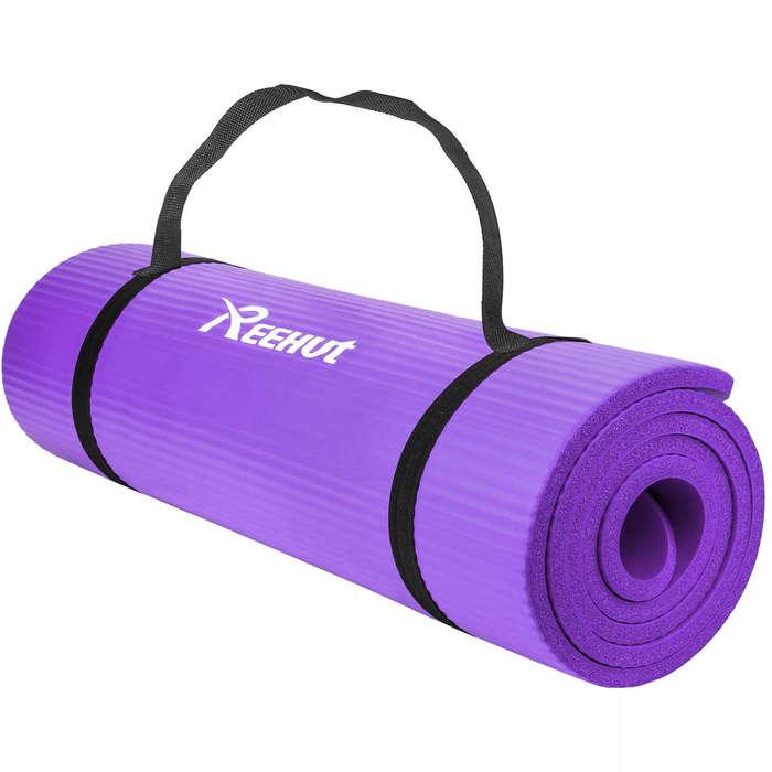 Reehut 1/2-Inch Extra Thick High Density NBR Exercise Yoga Mat