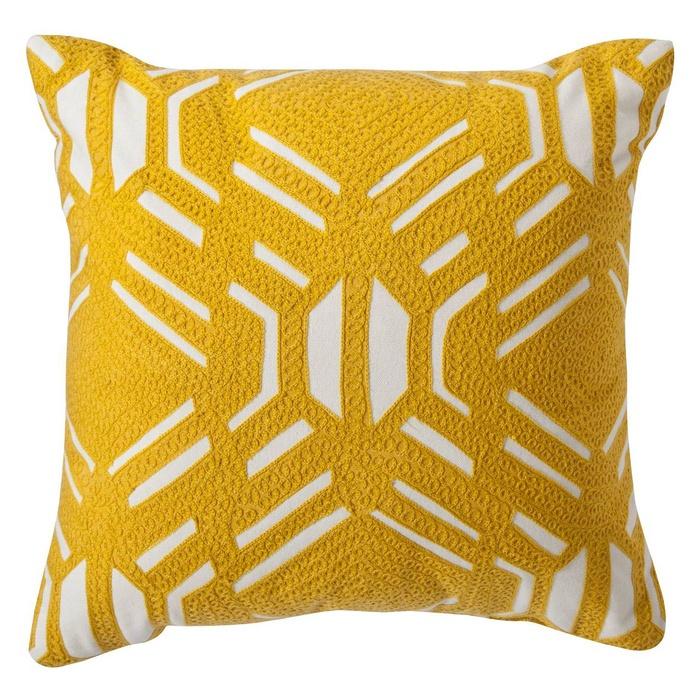 Room Essentials Yellow Patterned Decorative Throw Pillow