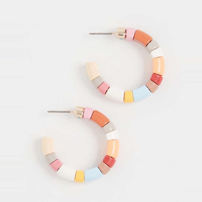 Roxanne Assoulin Beaded Hoop Earrings