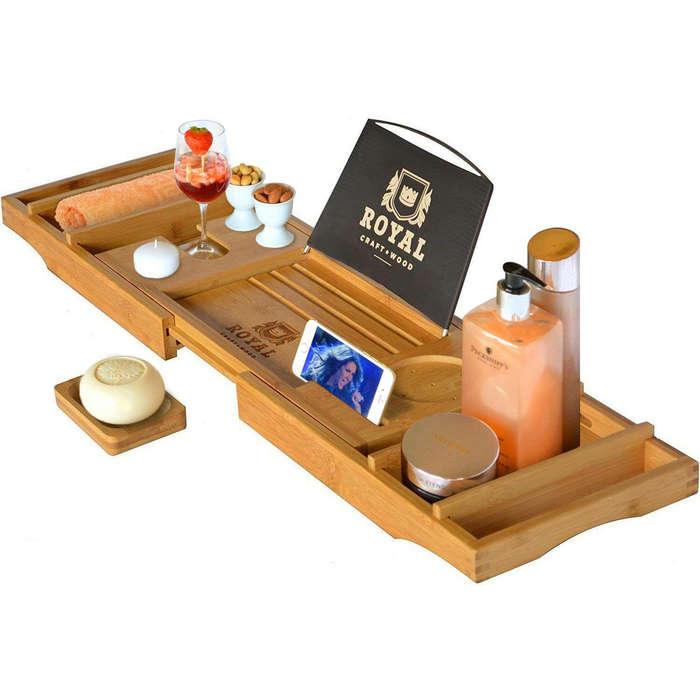 Royal Craft Wood Luxury Bathtub Caddy Tray