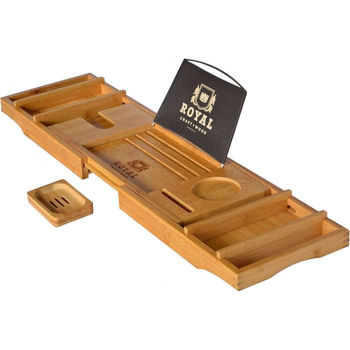 Royal Craft Wood Luxury Bathtub Caddy Tray
