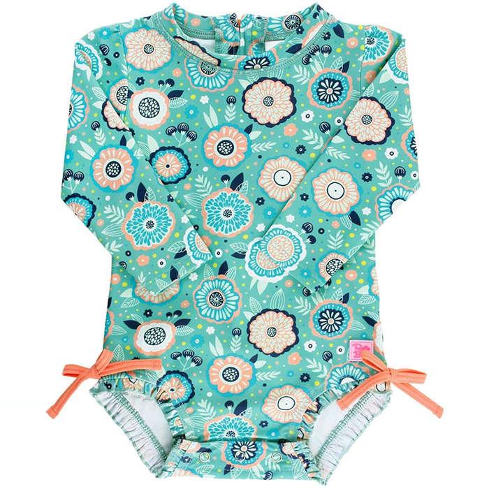 RuffleButts UPF 50+ Sun Protection Long Sleeve One Piece