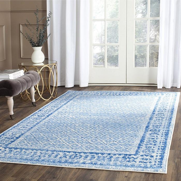 Safavieh Adirondack Collection Silver and Blue Vintage Area Rug