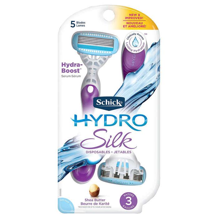 Schick Hydro Silk Razor Disposable Razors for Women with Moisturizing Serum