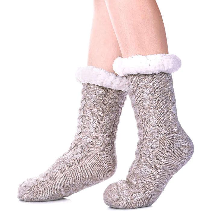 SDBING Super Soft Fleece-Lined Slipper Socks