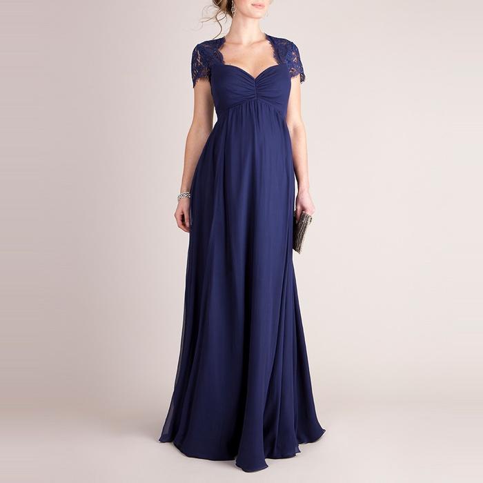 Seraphine Silk And Lace Maternity Evening Dress