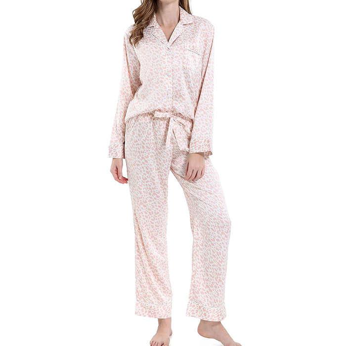 Serenedelicacy Satin Long Sleeve Pajama Set