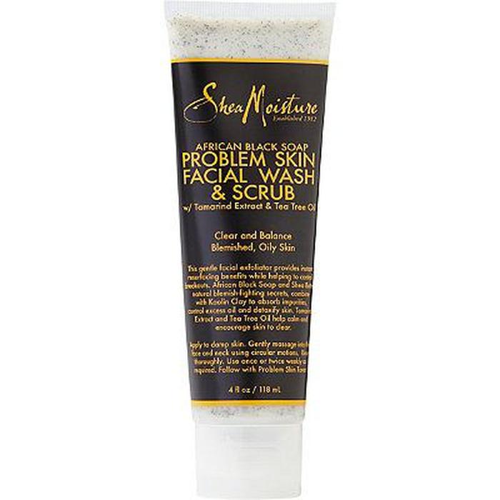 SheaMoisture African Black Soap Problem Skin Facial Wash And Scrub