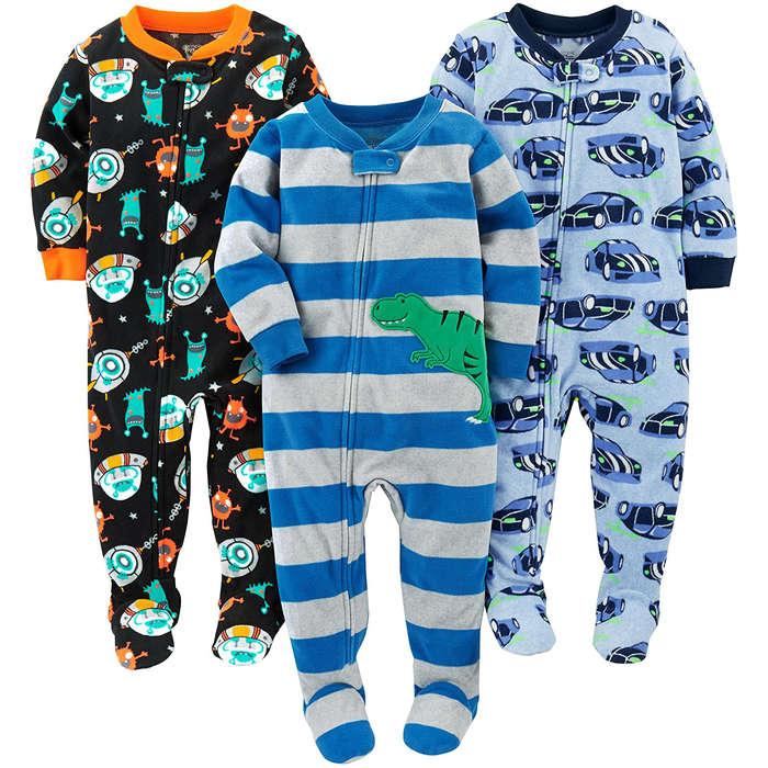 Simple Joys By Carter's 3-Pack Footed Fleece Pajamas