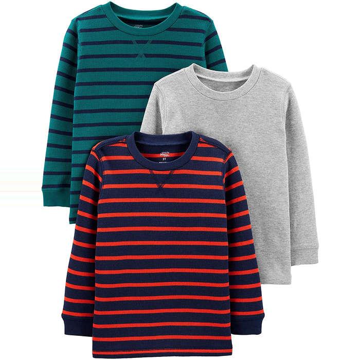 Simple Joys By Carter's Toddler Boys' 3-Pack Thermal Long Sleeve Shirts