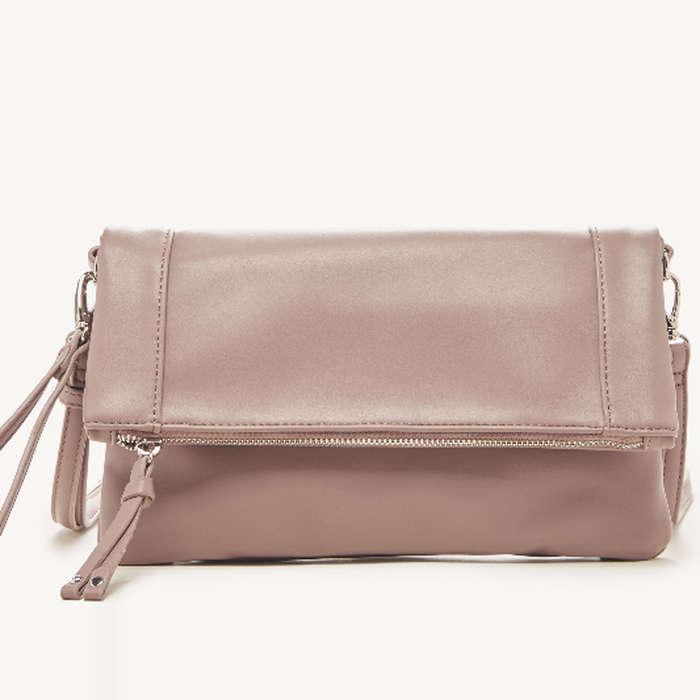 Sole Society Marlena Faux Leather Foldover Clutch