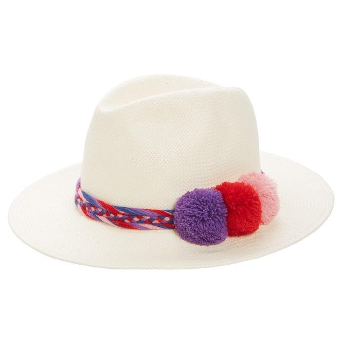 Sole Society Pompom Straw Panama Hat