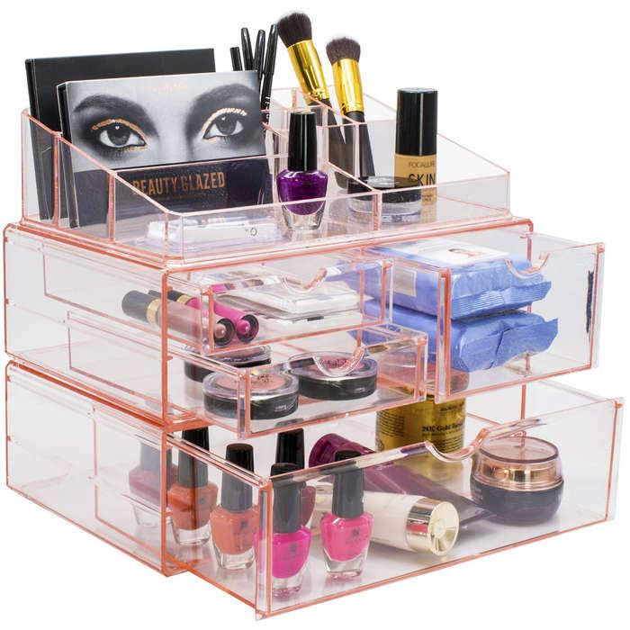 Sorbus Acrylic Cosmetics, Makeup, and Jewelry Storage Case