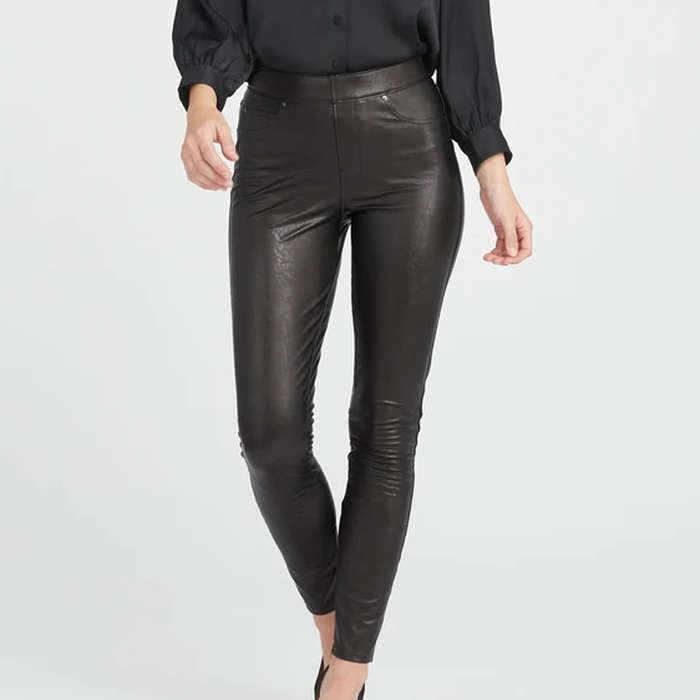 Spanx Faux Leather-Like Ankle Skinny Pants