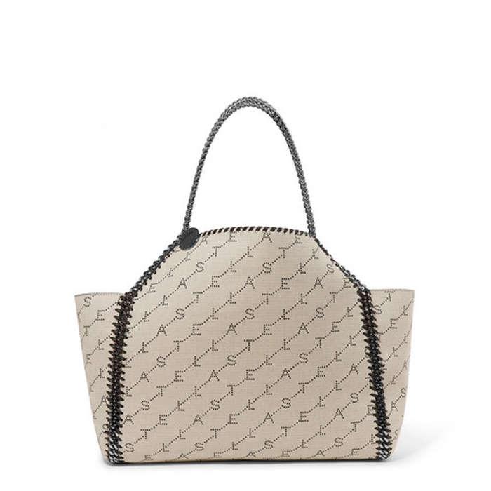 Stella McCartney The Falabella Canvas-Jacquard Tote