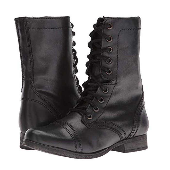 Steve Madden Troopa Combat Leather Boots