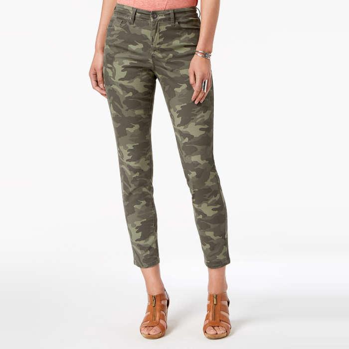 Style & Co. Curvy-Fit Skinny Printed Jeans