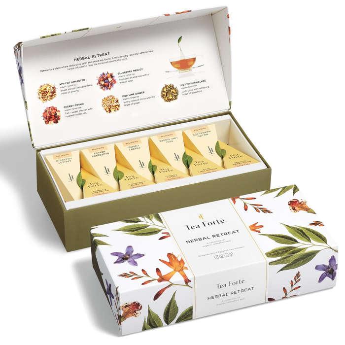 Tea Forté Herbal Retreat Petite Presentation Box Tea Sampler