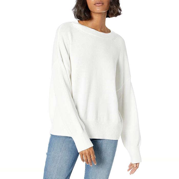 The Drop Camila Slouchy Crew Neck Sweater
