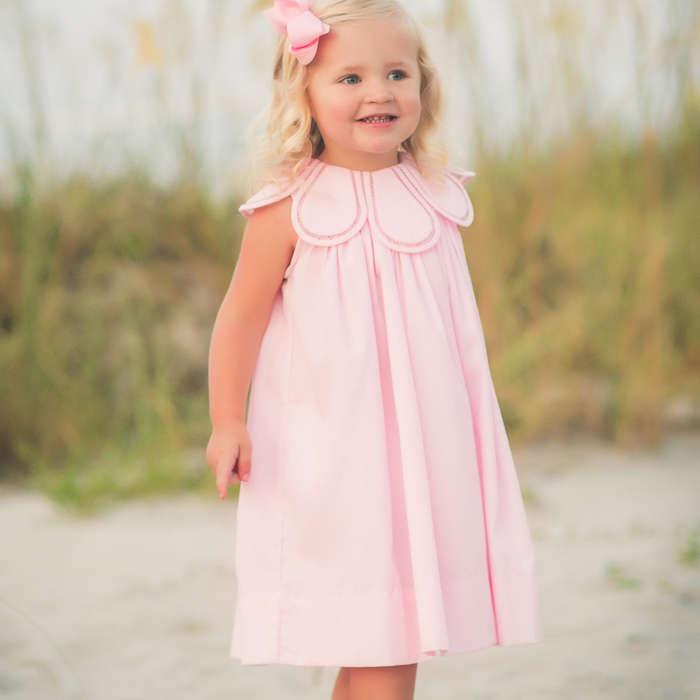 The Proper Peony Toddler/Big Kid Blush Pink Tulip Dress