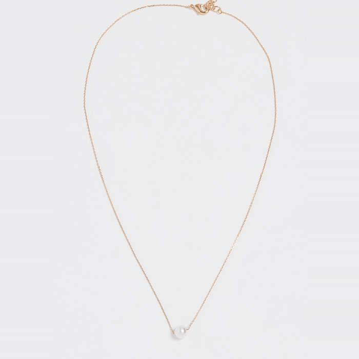 Theia Jewelry Petite Swarovski Imitation Pearl Necklace