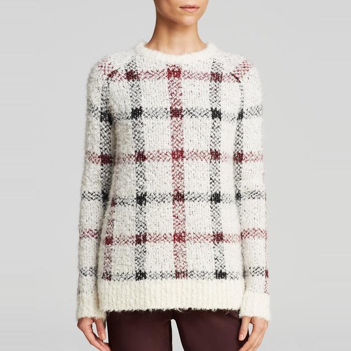 Theory Innis Plaid Loryelle Sweater