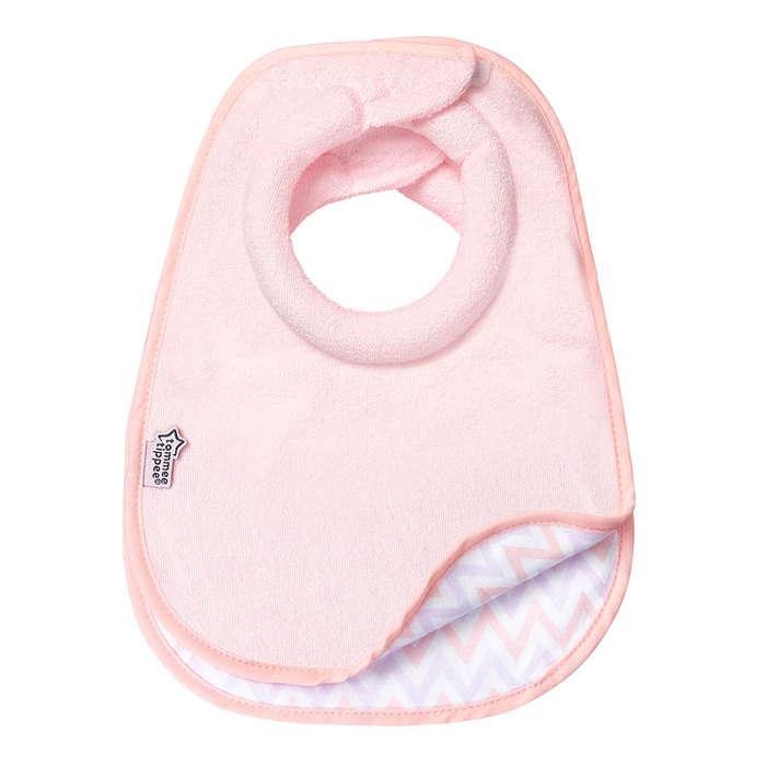 Tommee Tippee Closer to Nature Comfi-Neck Reversible Soft Baby Bib with Padded Collar