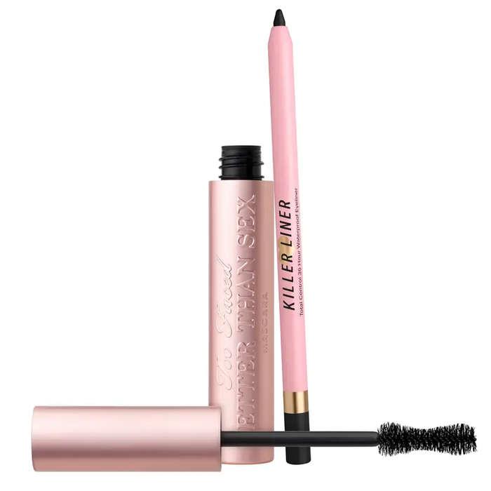 Too Faced Full Size Better Than Sex Volumizing Mascara & Killer Liner Eyeliner Set