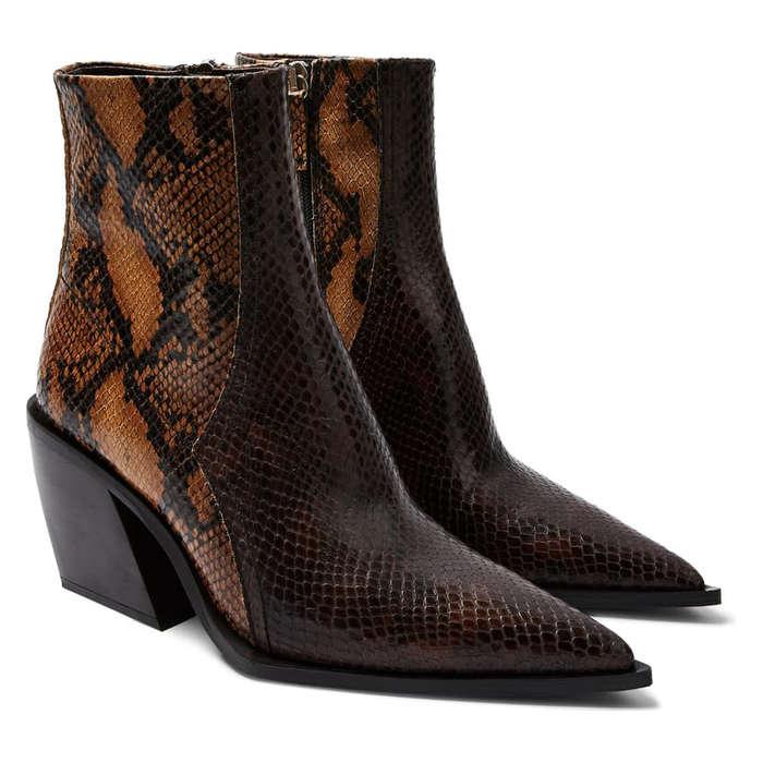 Topshop Honour Pointed Toe Western Boot