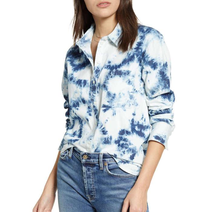 Treasure & Bond Tie Dye Button-Up Shirt