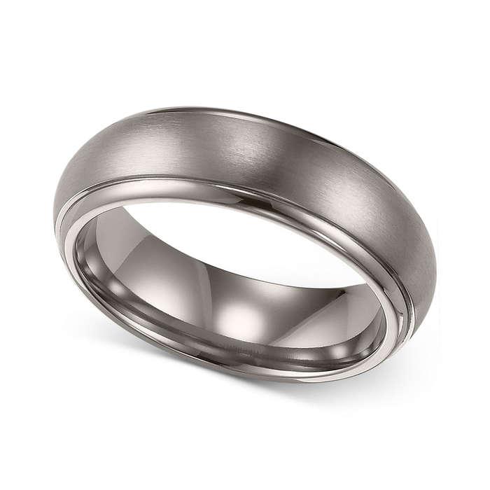 Triton Men's Titanium Ring, Comfort Fit Wedding Band