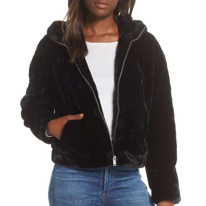 UGG Mandy Faux Fur Hooded Jacket