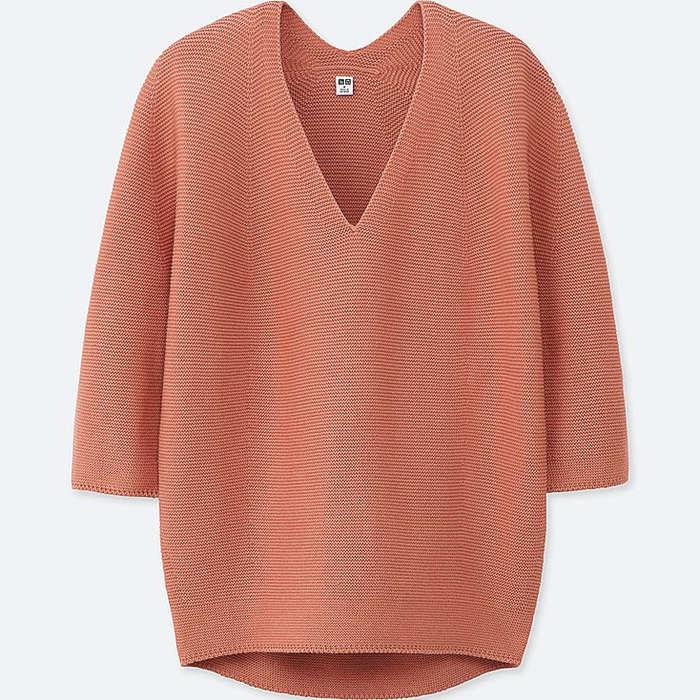 Uniqlo 3D Cocoon Silhouette 3/4 Sleeve Sweater