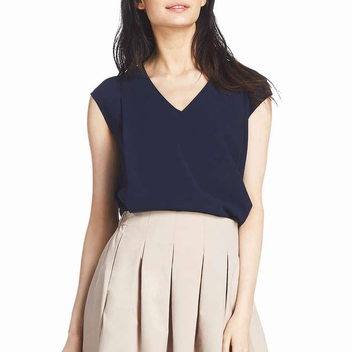 Uniqlo Drape V-Neck Sleeveless Blouse