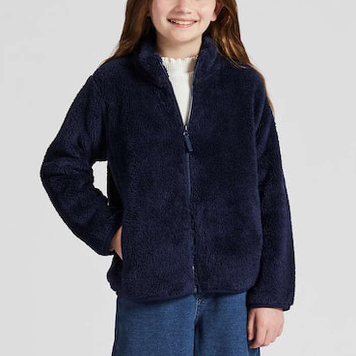 Uniqlo Kids Fluffy Yarn Fleece Long-Sleeve Jacket
