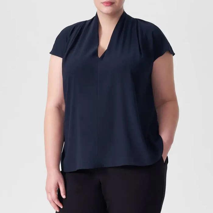 Universal Standard Cambria Luxe Twill Top