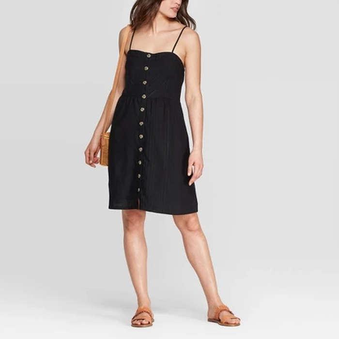 Universal Thread Sleeveless Button-Front Short Dress
