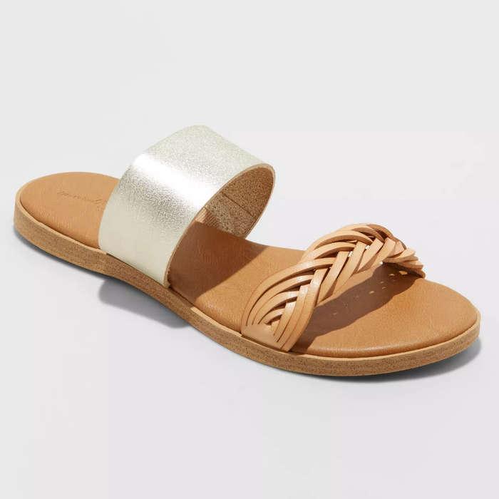 Universal Thread Torri Two Band Slide Sandals