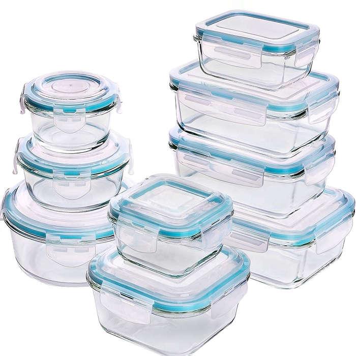 Utopia Kitchen Glass Food Storage Containers with Lids