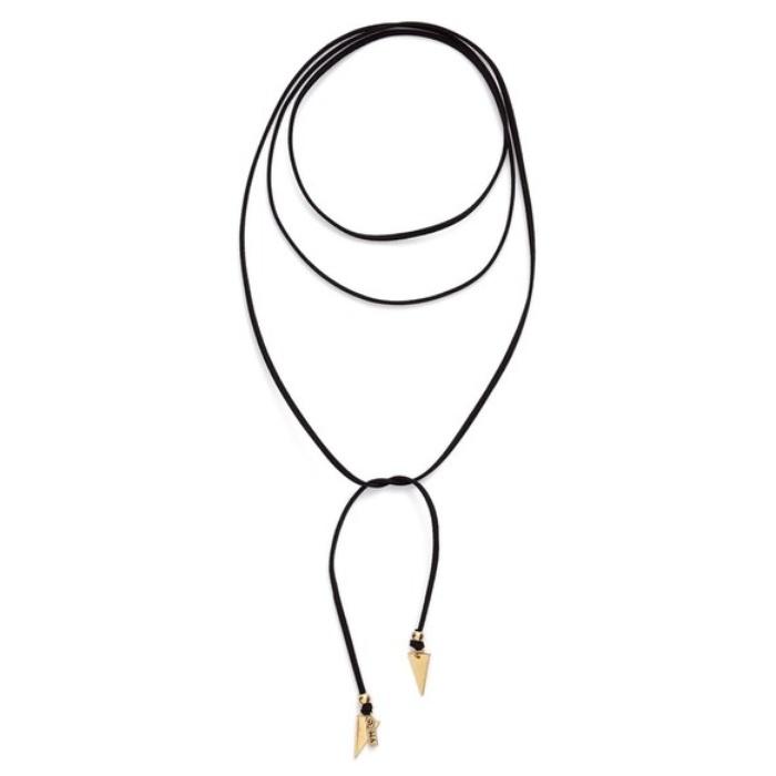 Vanessa Mooney Arrow Faux Suede Lariat Choker