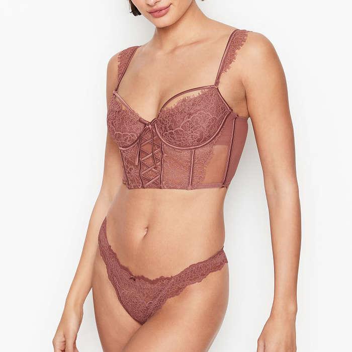 Victoria’s Secret Wicked Unlined Lace-up Balconette Bustier