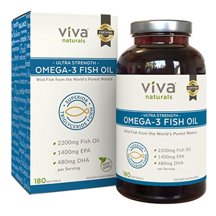 Viva Naturals Ultra Strength Omega-3 Fish Oil Supplements
