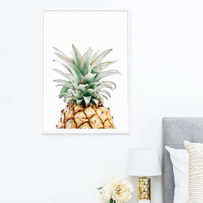 VividAtelier Pineapple Print Wall Art