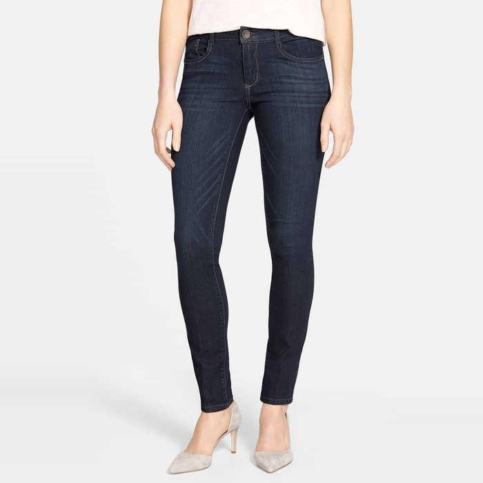 Wit & Wisdom Super Smooth Stretch Denim Skinny Jeans In Dark Navy