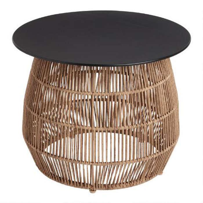 World Market All Weather Wicker And Metal Stavros Outdoor Coffee Table